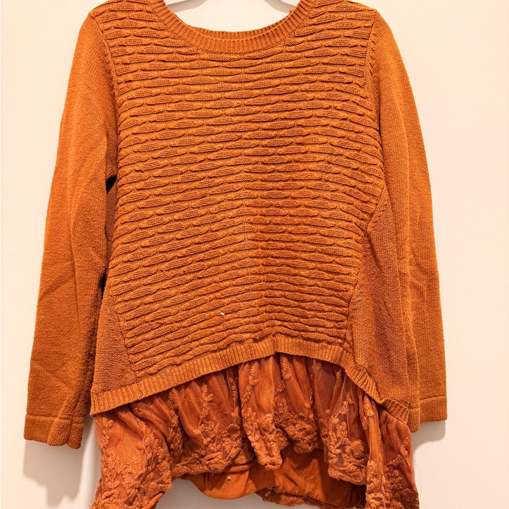 Simply Couture Burnt Orange Knit Sweater